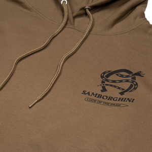 Samborghini Logo Hoodie (Sand) - Front Detail