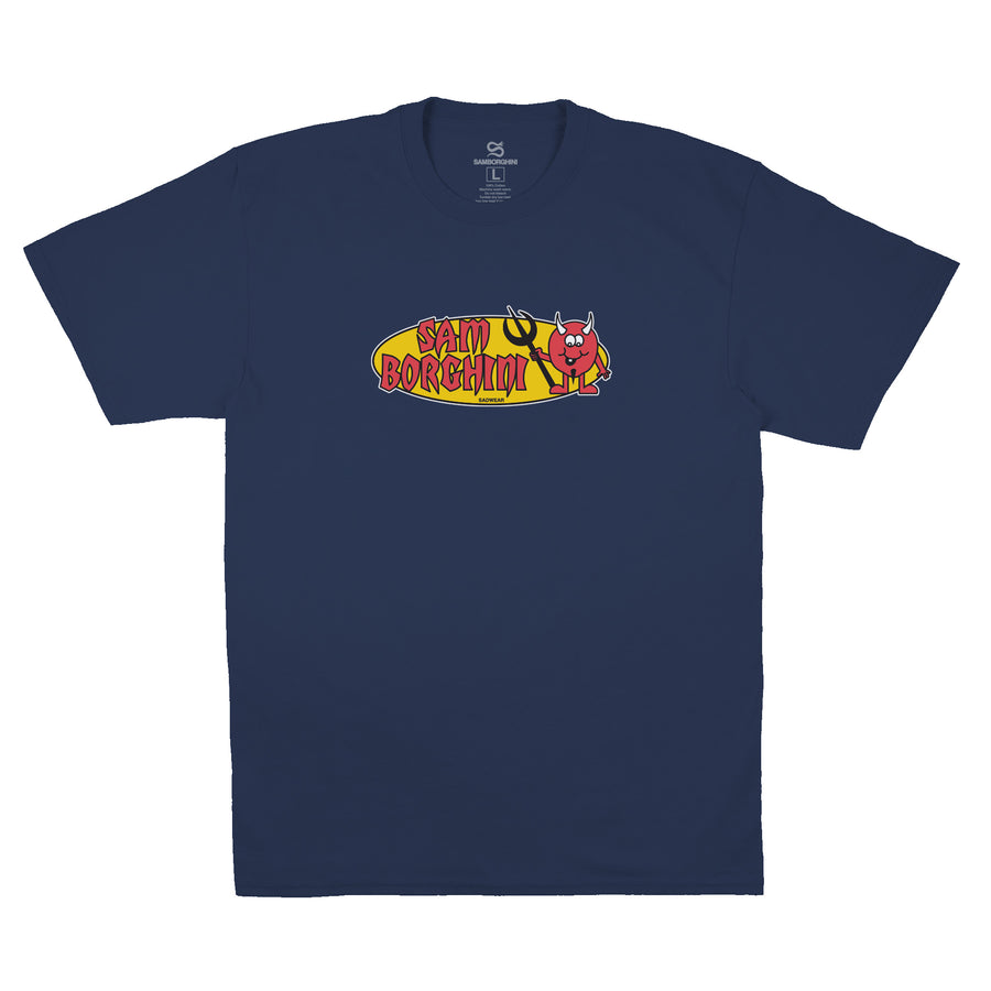 Devil Oval Tee (Navy) from Samborghini - Front