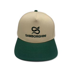 Samborghini Embroidered Logo Hat (Natural/Green)